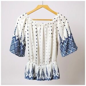 Collective Concepts Women’s 3/4 Sleeve Above-the-Knee Dress. Blue, White. XS​​​